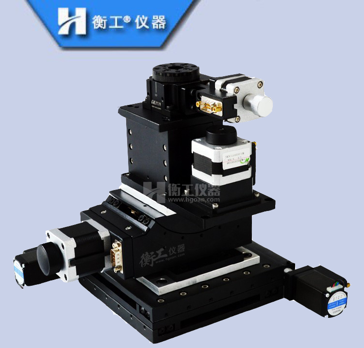 五維電動位移臺精密實驗光學儀器電控制調整旋轉俯仰多軸滑工作臺